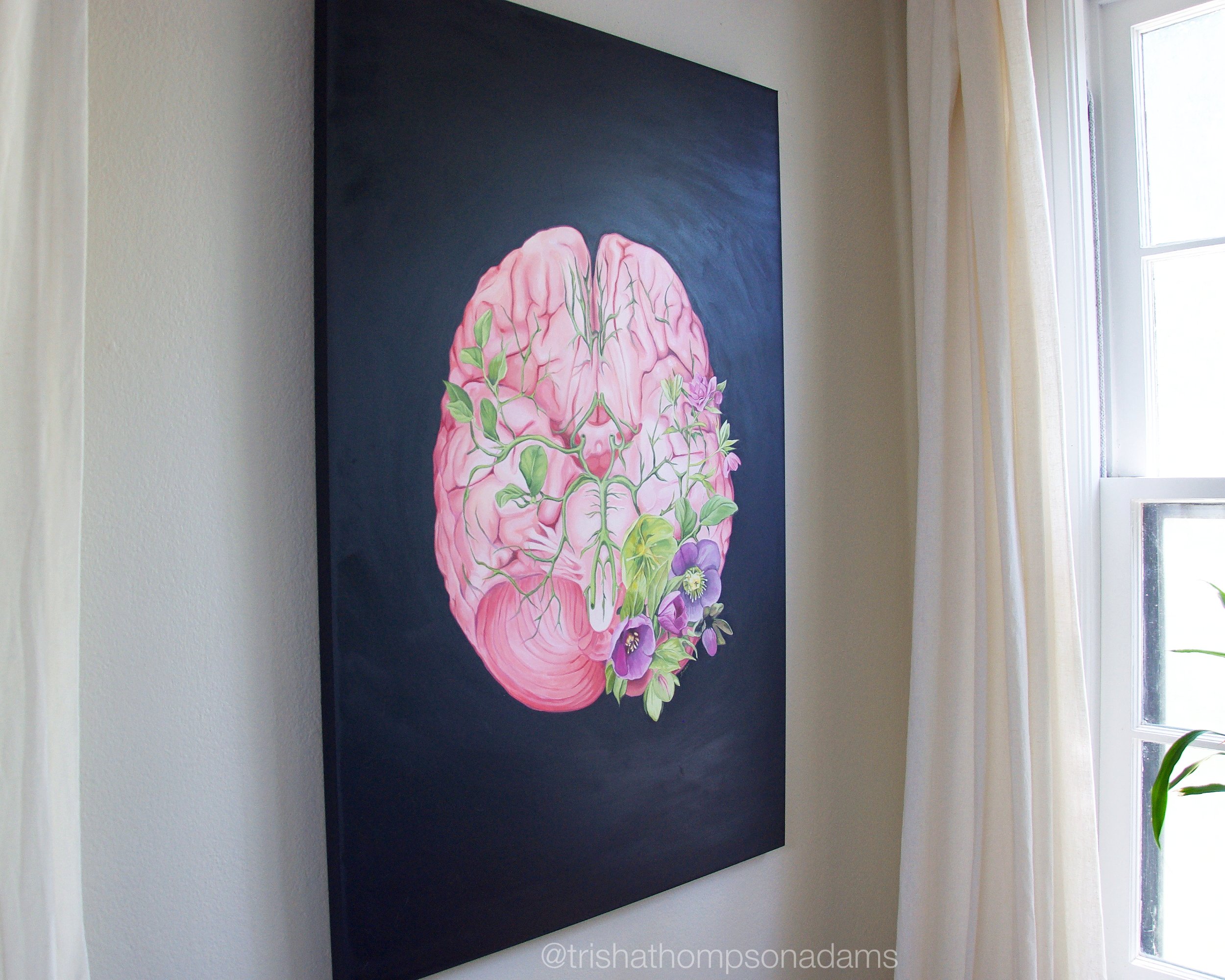 油彩画「Basement of the brain」